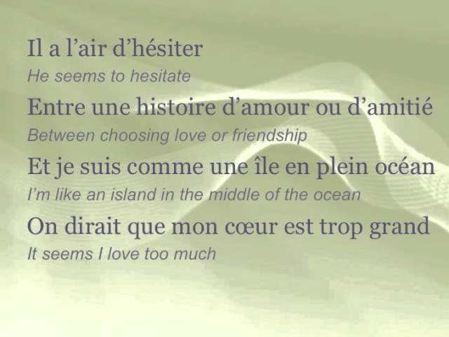 Céline Dion - "D'amour ou d'amitié" (ENGLISH TRANSLATION) - YouTube