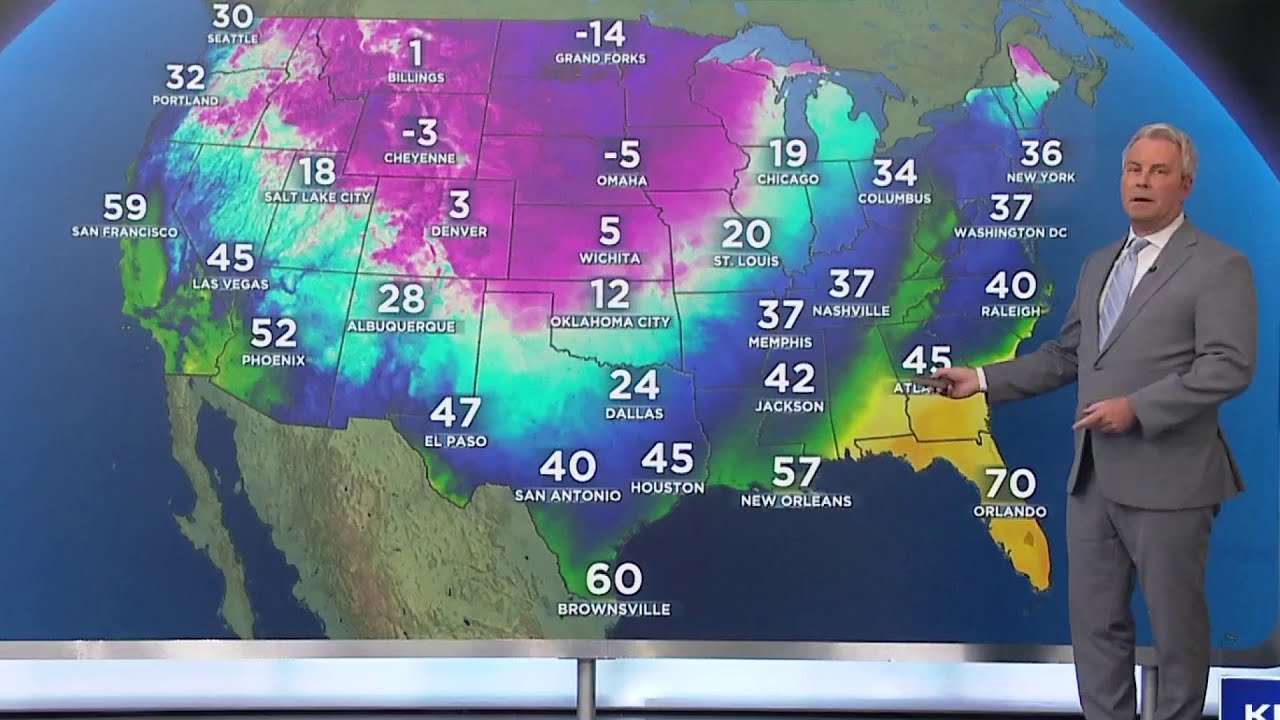 Thursday temperature tumble: Cold air moves in after rain - YouTube