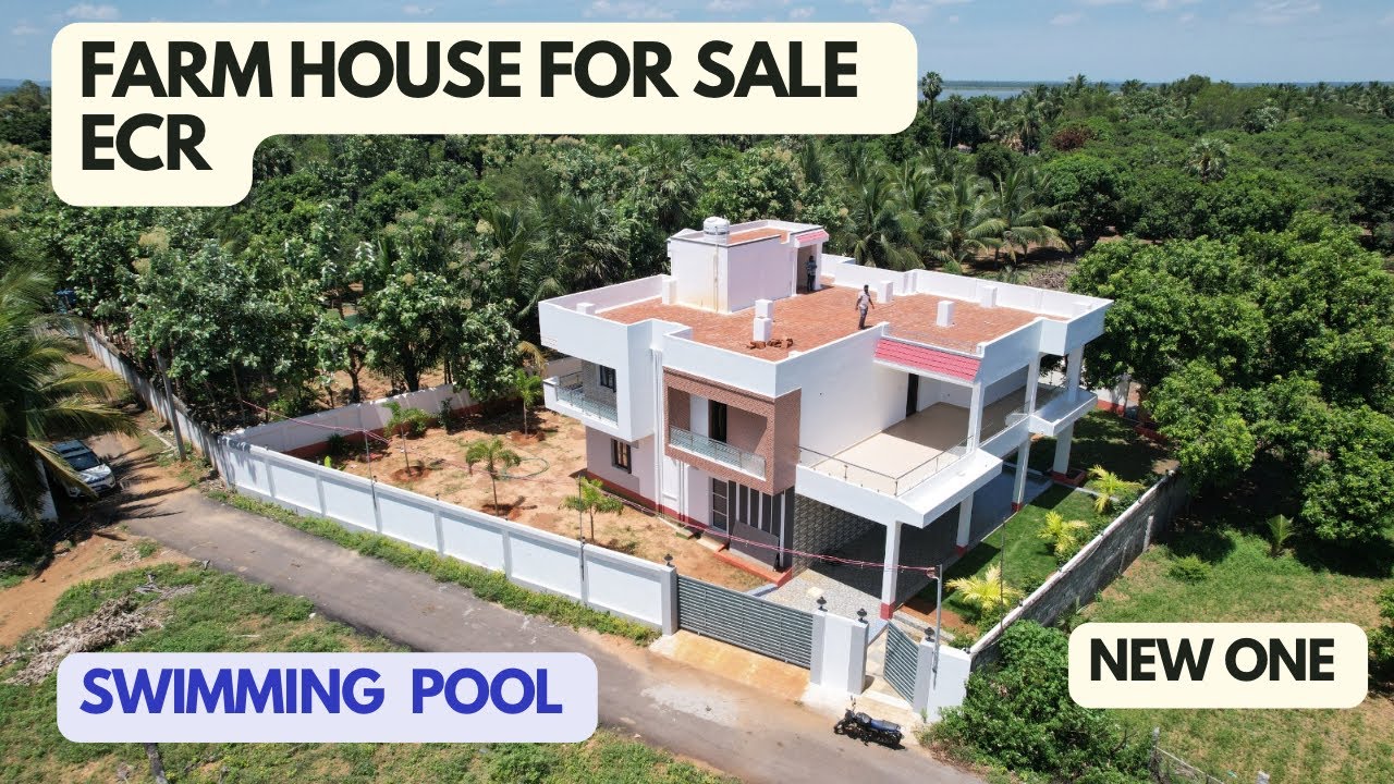 ID 1372 - Farm House sale in ECR || Swimming Pool || Unused Bunglow|| Big Garden|| Compounded||