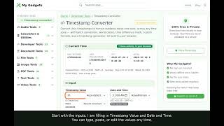Timestamp Converter — Free Online Tool, No Upload Needed