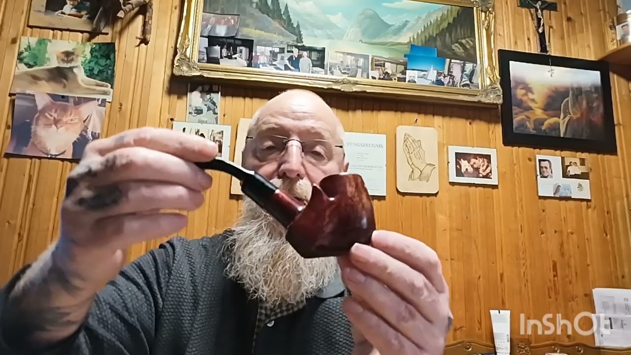 Tabakpfeife selbstgemacht mit einen vorgebohrten Kantel