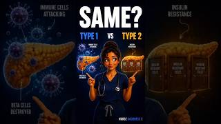 Type 1 vs Type 2 Diabetes — What's the Difference? #Shorts