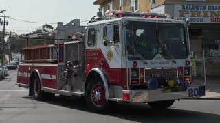 **1986 Mack MR!** Baldwin FD Engine 201, Engine 2033, & Ladder 206 Responding