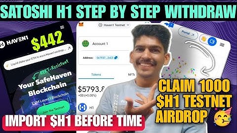 Satoshi Haven1 Withdrawal | Join Testnet Claim Airdrop 1000 $H1 | H1 coin price today New update CTO