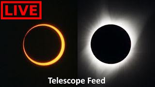 🌎 Total Solar Eclipse Telescope Feed from NASA | Relaxing Music