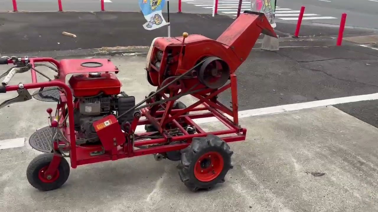 中古　マルマス　藁切りカッター　L-15型　本体のみ マルマス 藁カッター L-15型/エンジン【KUBOTA GS200-2G】 簡易動作