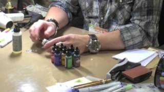 Tim Holtz How to Color With Alcohol Inks @ CHA 2014