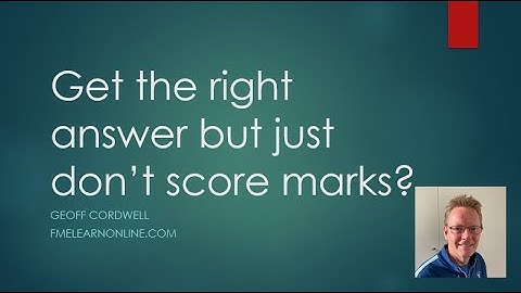 ACCA APM: Can you get the right answer but not score enough marks