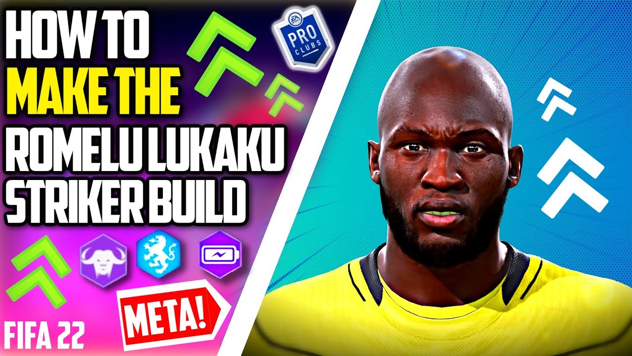 FIFA 22 PRO CLUBS - THE MOST STRONGEST STRIKER BUILD 👑💪 BOLINGOLI LUKAKU RECREATION (BUILD/FACE)