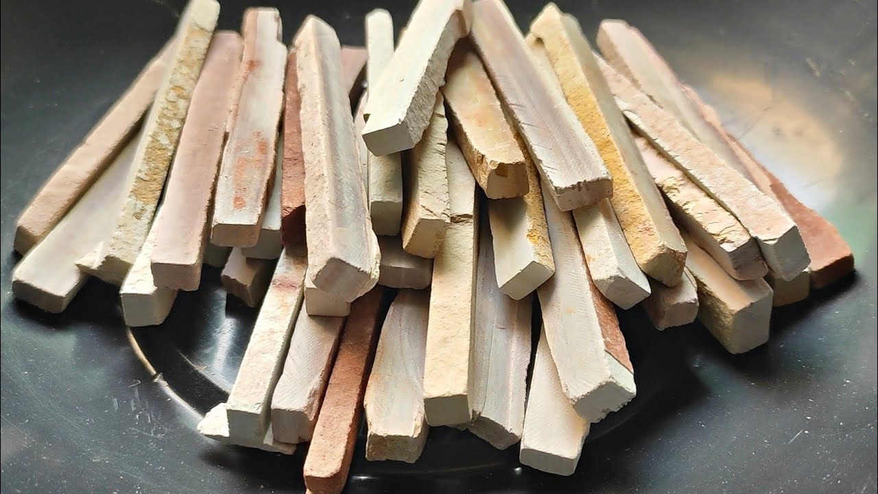 Thick Cubicle Slate Pencils Cleaning Video || Unshaped Slate Pencils Cleaning Video 