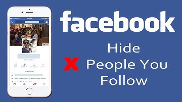 How to Hide People that You follow on facebook on iPhone