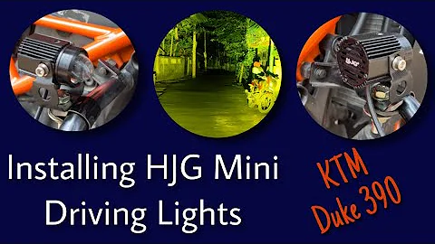 Installing HJG Mini Driving Lights On KTM Duke 390 By Primo Customs !