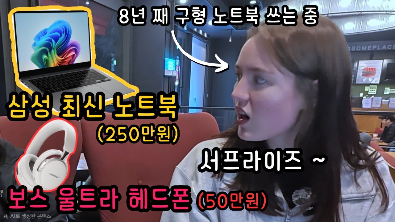 입학 앞 둔 아내에게 최신 노트북, 헤드폰 깜짝 선물해 봤는데 반응이...
