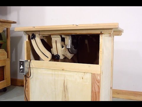 Folding table saw stand - YouTube