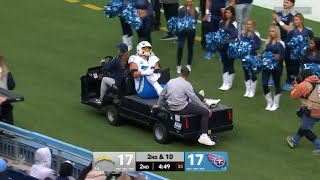Joe Alt CARTED OFF After Ankle Injury vs Titans
