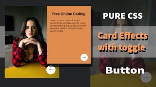 2019 Awesome Pure CSS Card Effects With Toggle Button | Html CSS