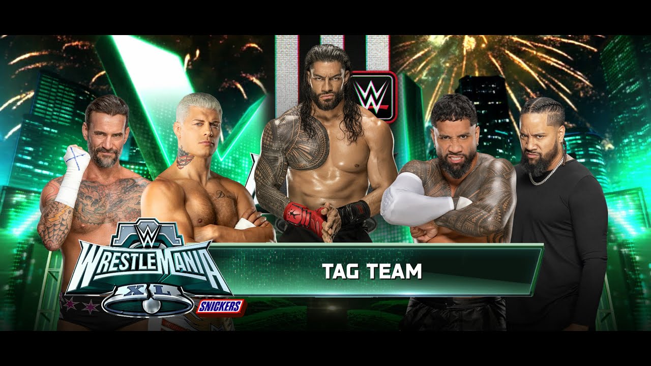 Коди Роудс и CM Панк против братьев Усо со специальным судьёй Романом Рейнсом