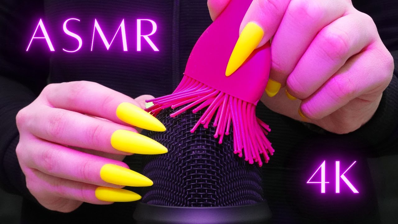 ASMR Sleep Inducing Mic Scratching - Brain Massage with 10 DIFFERENT MICS 🎤 & Nails 🩷 No Talking 4K