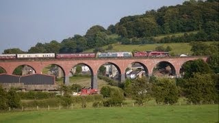 45699 Galatea The Fellsman 17 July 2013, Daisyfield, Whalley Viaduct & Cherry Tree
