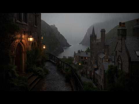 “The City Beyond the Cliffs” — A Rainy Gothic Evening by the Sea | Dark academia playlits