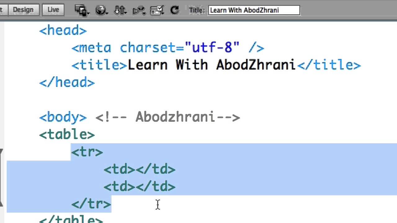 28_ اساسيات الجداول في html - YouTube