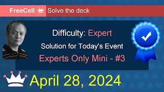 Event\Experts Only Mini: #3 FreeCell - April 28, 2024 screenshot 2