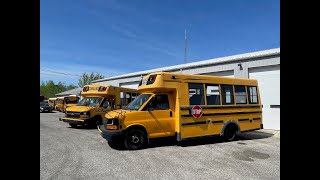 1345 Blue Bird Diesel ADA mini school buses with wheel chair access TWO MATCHING BUSES for sale