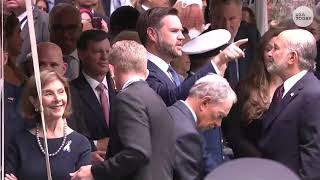 At 9/11 memorial event, live stream captures Vance, Biden, Obama and Bush mingling with leaders