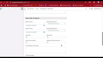 Creating a new transaction in  Paperless Pipeline
