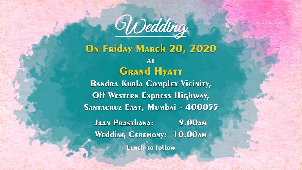 Digital Wedding Invitation Video (DWV-Colorful Wedding)