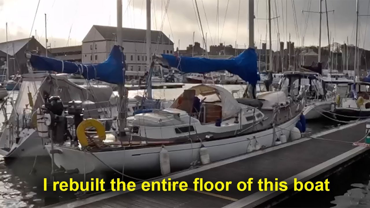 A completely rebuilt floor for our once abandoned sail boat!!!