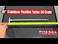 DPS 19” Flexible Stainless Steel Turbo Oil Drain Tube | Diesel Power Source