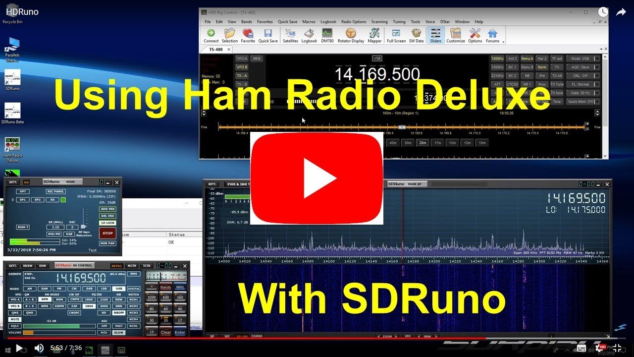 Using Ham Radio Deluxe With Sdruno An008 Youtube
