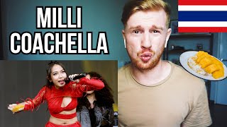 Milli Coachella 2022 Perfomance Reaction (SHE ATE MANGO STICKY RICE!!) // THAI RAP REACTION