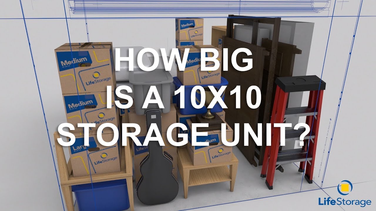 How Big is a 10x10 Storage Unit - Life Storage - YouTube