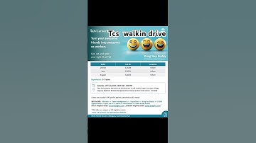 Tcs walkin Drive location:indore #freshersjobs #remote#tcswalkin#jobs#trending#viralvideo