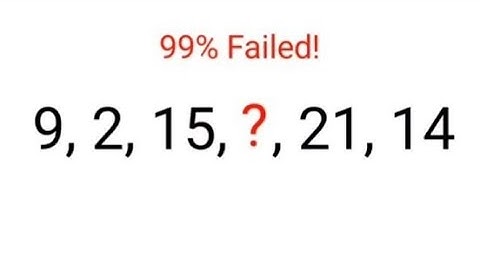 9, 2, 15, ? , 21, 14 Literally 99% could not complete this Ukraine series test! Can you? #ukraine