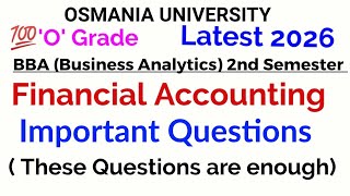 Financial Accounting | Important Questions|BBA Business Analytics 2nd Semester Osmania University