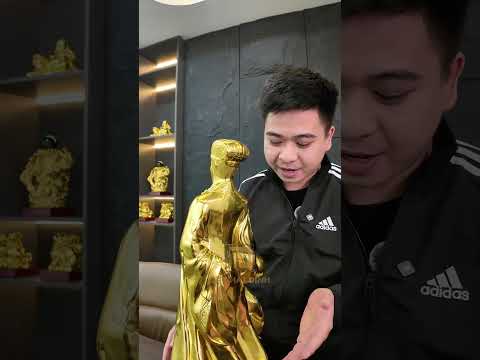 Tượng Gia Cát Lượng dát vàng – Biểu tượng của trí tuệ, mưu lược và lòng trung nghĩa!