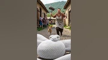 Village Helps Relocate a Rare White Python 🐍🌿✔️ #youtubeshorts #animals #shorts #viral