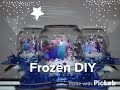 DOLLAR TREE FROZEN PARTY CENTERPIECE DIY! EASY SNOW GLOBE!