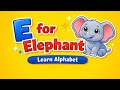 Learn Alphabet E । E For Elephant kids learning video 