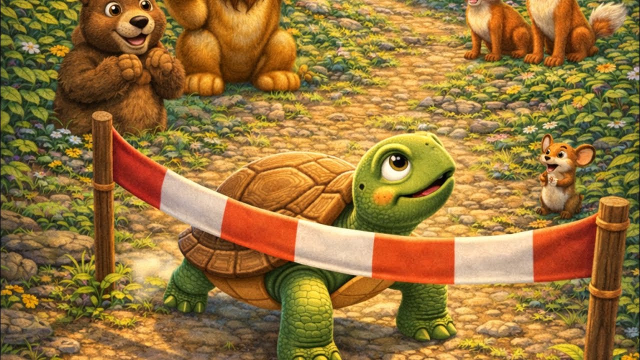 నెమ్మదిగా నడిచినా గెలిచింది | కుందేలు–తాబేలు కథ | పిల్లల 