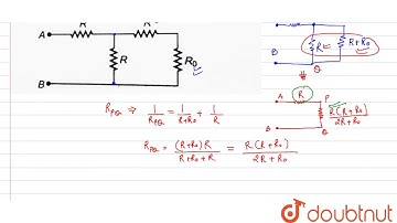 In the circuit shown in figure the total resistance between points `A` and `B` is `R_0`. The val...