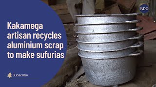 Man recycles aluminium scrap to make sufurias