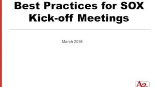 #38 | Best Practices For Sox Kickoff Meetings