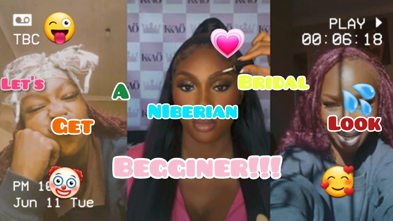 🧸💗Begginer MakeUp :Nigerian Bridal Makeup.SOUTH AFRICAN YOUTUBER!!!💗🧸