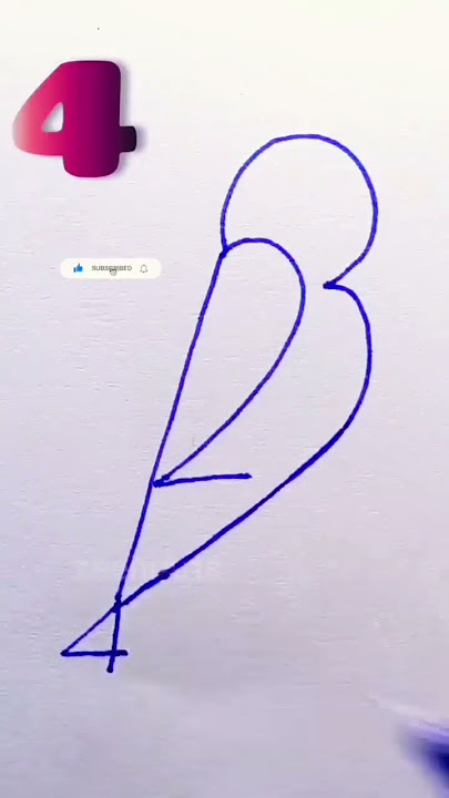 Gambar burung dari angka 1 sampai 7 | Draw a birds with number 1 to 7
