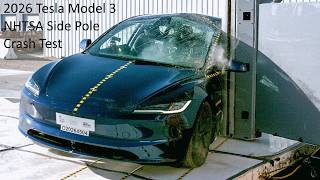 2026 Tesla Model 3 NHTSA Side Pole Crash Test