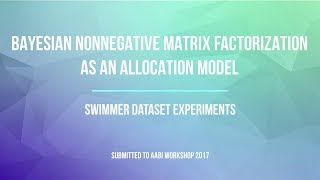 Bayesian NMF as an Allocation Model - Experimental Results on Swimmer Dataset